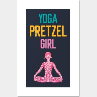 Pretzel Yoga Twisted Girl Posters and Art